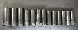 Blue-Point 213TSFSYA 13 pc 3/8 Drive SAE/Metric Deep Twist Impact Socket Set