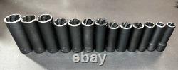 Blue-Point 213TSFSYA 13 pc 3/8 Drive SAE/Metric Deep Twist Impact Socket Set