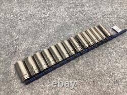 Blue-Point 3/8 Drive 12 Point 14 Piece Deep Long Socket Set 10mm-24mm