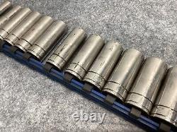 Blue-Point 3/8 Drive 12 Point 14 Piece Deep Long Socket Set 10mm-24mm