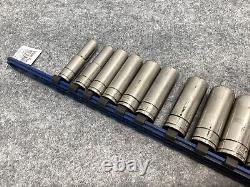 Blue-Point 3/8 Drive 12 Point 14 Piece Deep Long Socket Set 10mm-24mm