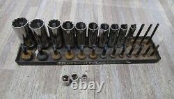 Blue Point 3/8 Drive SAE Deep 12 Point 10 PC Socket BLPL381-BLPL3838 With3 EXTRA