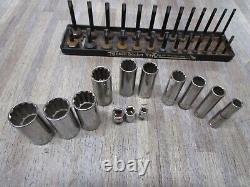 Blue Point 3/8 Drive SAE Deep 12 Point 10 PC Socket BLPL381-BLPL3838 With3 EXTRA