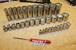 Blue point 3/8 & 1/4 Drive Deep and shallow lot of 3 Sockets Set 34PC