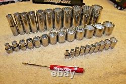 Blue point 3/8 & 1/4 Drive Deep and shallow lot of 4 Sockets Set 34PC