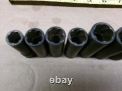 Blue-point Tools USA 9-Piece Lot 3/8 Drive Deep Twist Impact Sockets