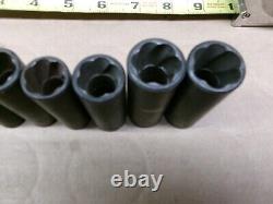 Blue-point Tools USA 9-Piece Lot 3/8 Drive Deep Twist Impact Sockets