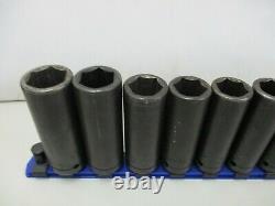 Cornwell 14 Pc PM32 1/2 Drive 6 Point Metric 24mm 10mm Deep Impact Socket Set