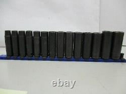 Cornwell 14 Pc PM32 1/2 Drive 6 Point Metric 24mm 10mm Deep Impact Socket Set