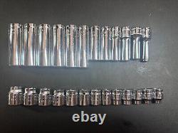 Cornwell 3/8 Drive 25-piece Metric Chrome 6-point Socket Set Shallow & Deep USA