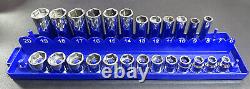 Cornwell 3/8 Drive 25-piece Metric Chrome 6-point Socket Set Shallow & Deep USA