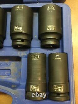 Cornwell CBPI59LST Bluepower 9 Pc 3/4 Drive SAE Deep 6 Point Impact Socket Set