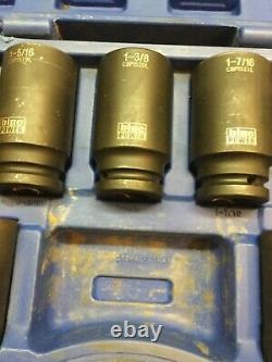 Cornwell CBPI59LST Bluepower 9 Pc 3/4 Drive SAE Deep 6 Point Impact Socket Set