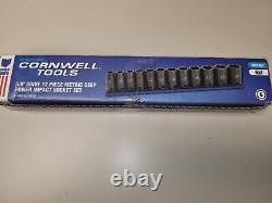 Cornwell STI2212LMSP -12 Piece 3/8 Drive Metric Deep Power Socket Set 6 Point