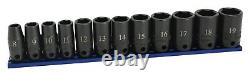 Cornwell STI2212LMSP -12 Piece 3/8 Drive Metric Deep Power Socket Set 6 Point