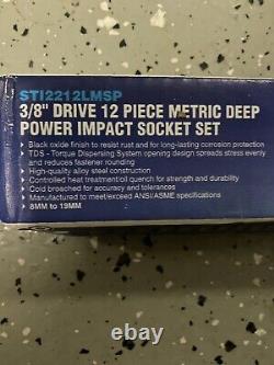 Cornwell STI2212LMSP 12 Piece 3/8 Drive Metric Deep Power Socket Set 6 Point