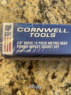 Cornwell STI2212LMSP 12 Piece 3/8 Drive Metric Deep Power Socket Set 6 Point