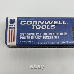 Cornwell STI2212LMSP -12 Piece 3/8 Drive Metric Deep Power Socket Set 6 Point