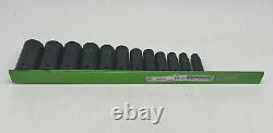 Cornwell Tools USA 12pc SAE DEEP Impact Socket Set 3/8 Drive -6 Point MAG RAIL