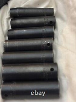 Craftsman 17 Pcs Set Metric And Sae 1/2 Drive 12 point Deep socket set See Pics