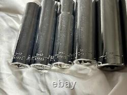 Craftsman 17 Pcs Set Metric And Sae 1/2 Drive 12 point Deep socket set See Pics