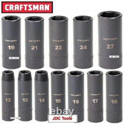 Craftsman 24 Pc 1/2 Drive Deep Impact Socket Set 12 Sae 12 MM