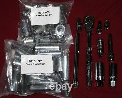 Craftsman 61pc SAE MM Metric Standard & Deep 52 Socket Set 3/8 Drive 6-Point NEW