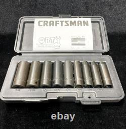 Craftsman USA 3/8 Drive 6 Point SAE Deep Impact Socket Set 19370 GK NEW