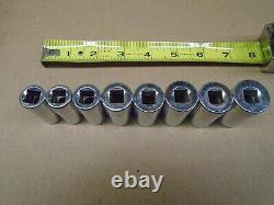 Craftsman USA 3/8 Drive 8-Piece Metric 6-Point Semi Deep Socket Set 12-19 MM