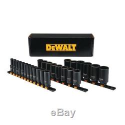 DEWALT 1/2 in Drive Metric Deep Socket Set 26 Pack Sockets Black Oxide 6 Point