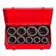 Deep Impact Socket Set 1 In. Drive 1-2 In. Sae 6-point Hand Tool Storage Case