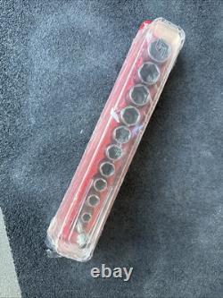 For SNAP ON TOOLS USA 11pc 3/8 Drive SAE 6 Point Semi Deep Socket Set 211FSSY
