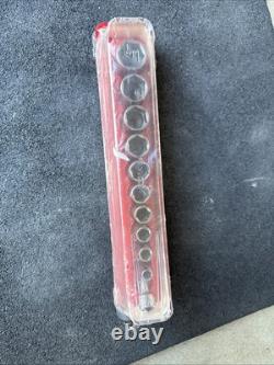 For SNAP ON TOOLS USA 11pc 3/8 Drive SAE 6 Point Semi Deep Socket Set 211FSSY