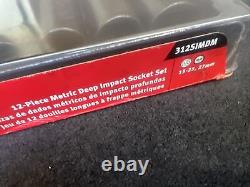 For Snap-On1/2 12 Point Metric Flank Drive Deep Impact Socket Set 15-25 & 27mm