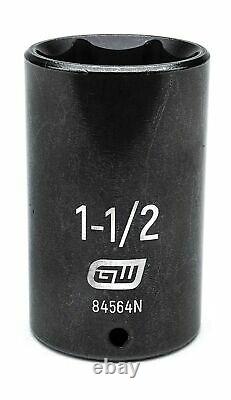 GEARWRENCH 19 Piece 1/2 Inch Drive 6 Point Impact Socket Set, Deep, SAE 849