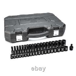 GEARWRENCH 39 Piece 1/2inch Drive 6 Point Impact Socket Set, Standard & Deep