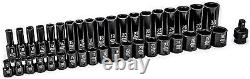 GEARWRENCH 39 Piece 1/2inch Drive 6 Point Impact Socket Set, Standard & Deep