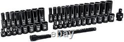 GEARWRENCH 44 Pc. 3/8 Drive 6 Point Standard&Deep Impact SAE/Metric Socket Set