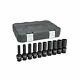 Gearwrench 84943n 10 Pc. 1/2 Drive 6 Point Sae Deep Universal Impact Socket