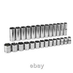 GearWrench 80729 27 Pc. 1/2 Drive 6 Point Standard & Deep SAE Socket Set