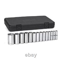 GearWrench 80733 14 Pc. 1/2 Drive 6 Point SAE Deep Socket Set