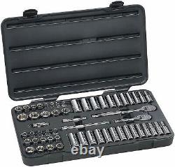 Gearwrench 57 Pc. 3/8 Drive 6 Point Standard & Deep SAE/Metric Tool Set New USA