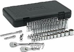 Gearwrench 57 Pc. 3/8 Drive 6 Point Standard & Deep SAE/Metric Tool Set New USA