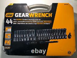 Gearwrench 84916N 44 Piece 3/8 Drive 6 Point Impact Socket, Sae/Metric Std/Deep