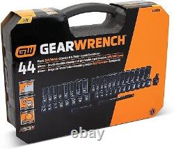 Gearwrench 84916N 44 Piece 3/8 Drive 6 Point Impact Socket, Sae/Metric Std/Deep