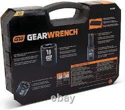 Gearwrench 84916N 44 Piece 3/8 Drive 6 Point Impact Socket, Sae/Metric Std/Deep