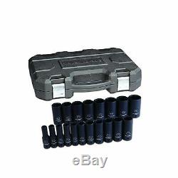 Gearwrench 84934N 19 Piece 1/2 Drive 6 Point Sae Deep Impact Socket Set