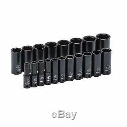 Gearwrench 84934N 19 Piece 1/2 Drive 6 Point Sae Deep Impact Socket Set