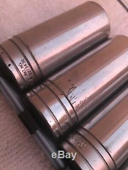 Genuine Snap-on USA 12 Piece 6 Point 1/2 Drive Deep Socket Set 7/16 to 1-1/8