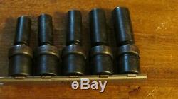 Good Used Snap On 305sip Impact Swivel Socket Set 1/2 Drive Deep 6 Point